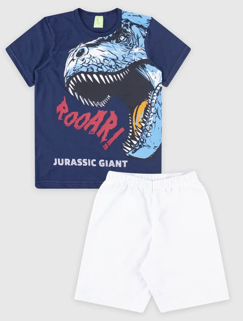 Conjunto Infantil Camiseta/Bermuda Masculino Rex