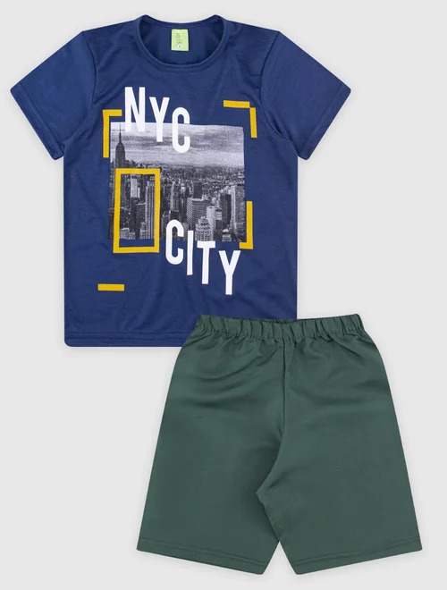 Conjunto Camiseta/Bermuda Masculino Nic City