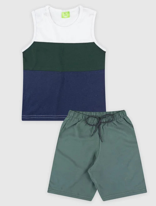 Conjunto Regata/Bermuda Masculino Branco