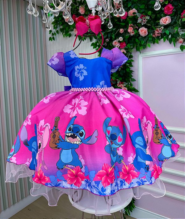 Vestido Infantil Temáticos da Gigi Lilo e Stitch