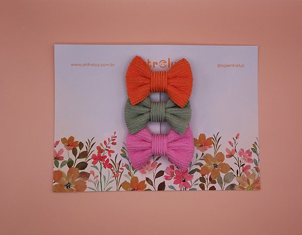 Trio de Laços Baby Girly Sweet