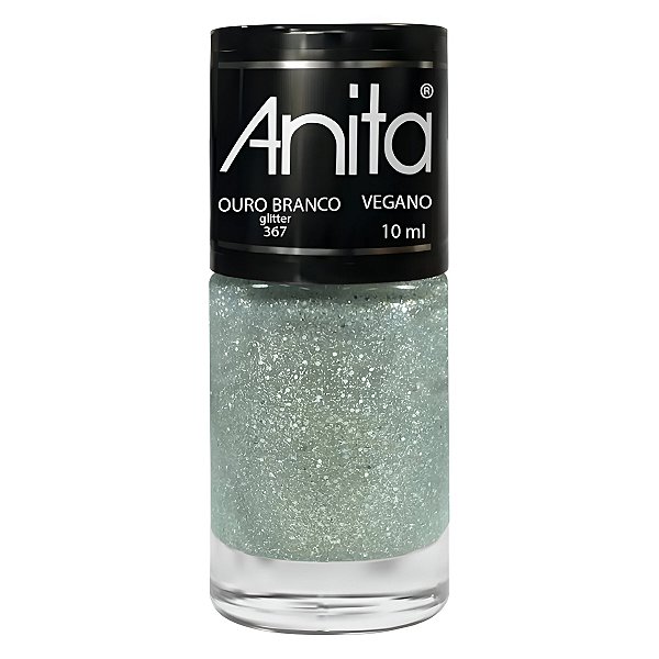 Esmalte Ouro Branco Glitter Coleção Anita 367