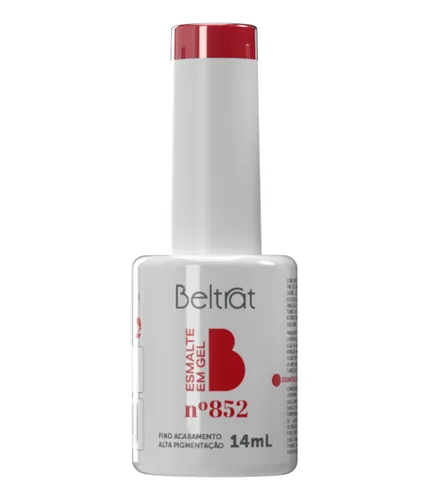 ESMALTE EM GEL 14ML - 852 VERMELHO BELTRAT 1X14ML