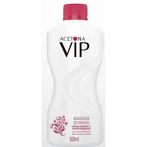 VIP ACETONA (REMOVEDOR) ESMALTES 500ML UNID