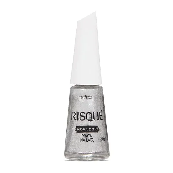 Esmalte Prateado Risqué Prata Na Lata