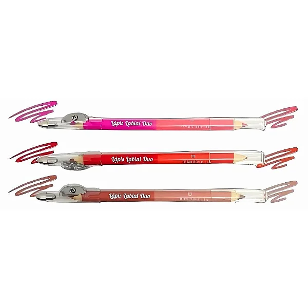 Lápis Labial Duo Com Apontador Unidade - Mia Make