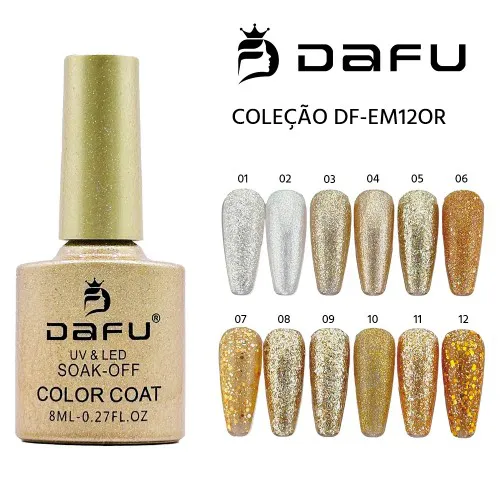 ESMALTE GEL DAFU DF-EM12OR UV&LED RIO DE OURO 8ML
