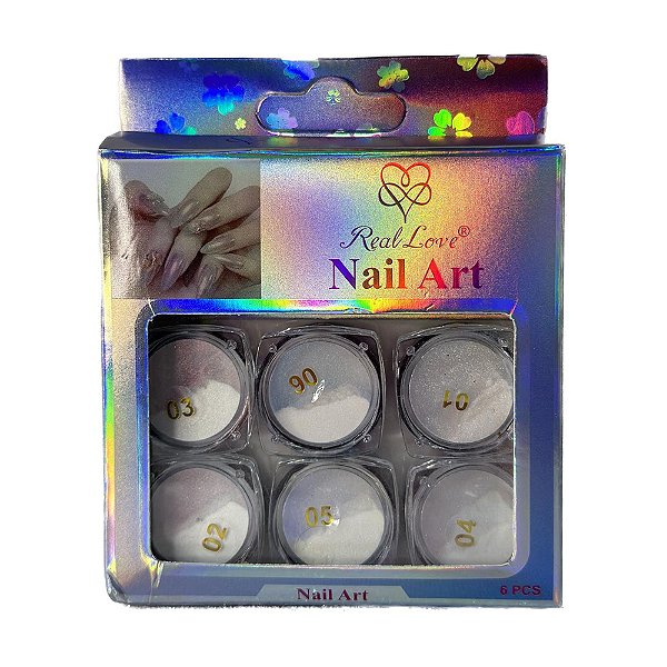 Po cromado para unhas Real love