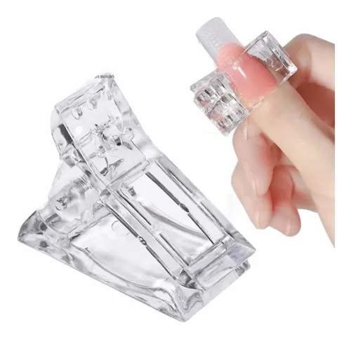 Kit 5 Presilhas Transparentes Curvatura C Unhas Gel 3,5 Cm