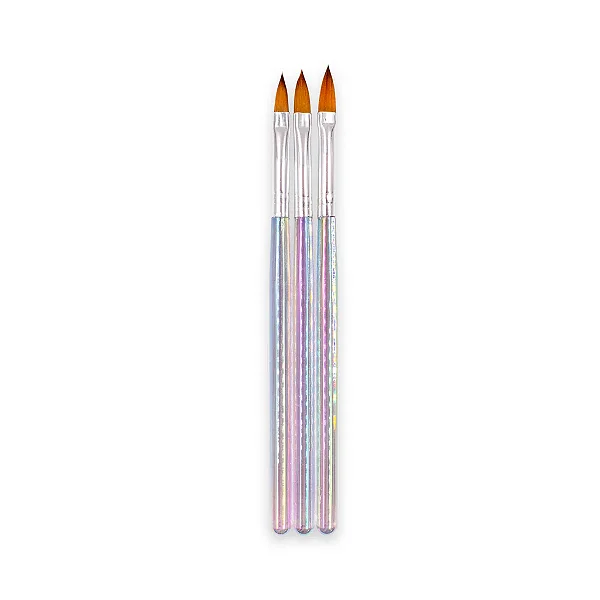 Kit 3 Pinceis Para Unha Real Love