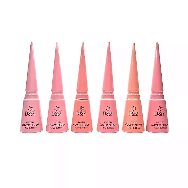 COLEÇÃO COVER FLUSH 06 CORES ESMALTE EM GEL - D&Z