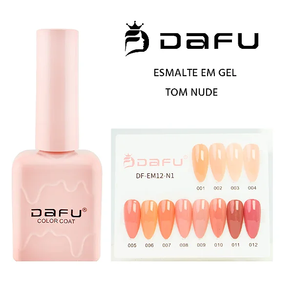 Coleção Dafu Tons de Nude 12 Cores Esmalte em Gel
