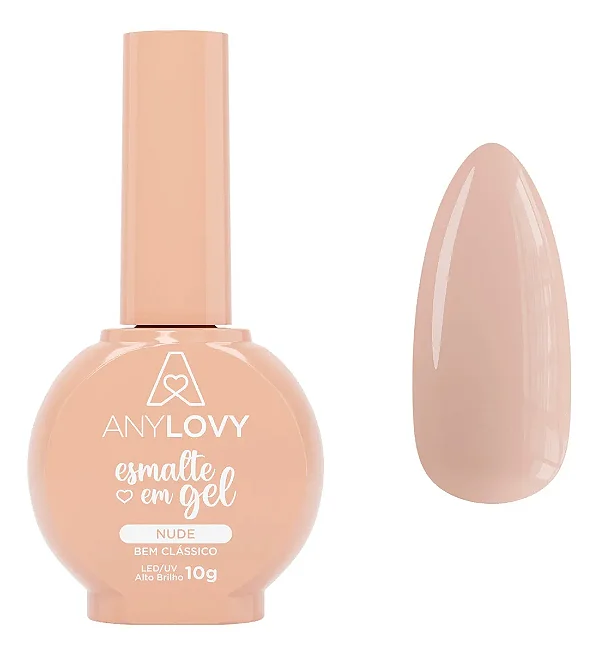 Nude Bem Classico Esmalte Em Gel Anylovy 10g