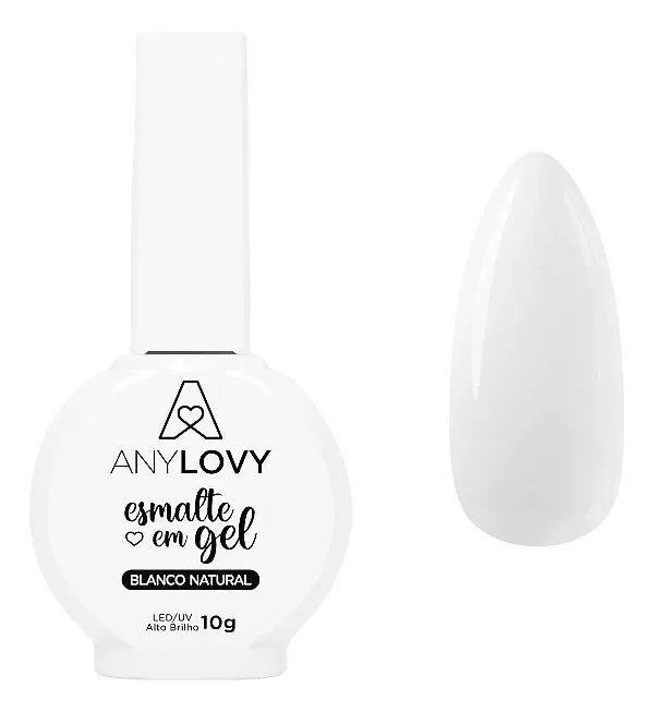 Blanco Natural 10g - Esmalte Em Gel Anylovy Cor Branco