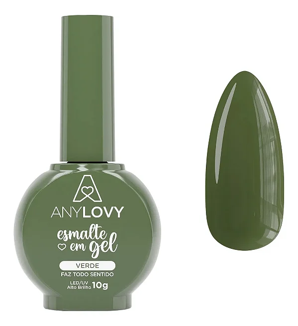Esmalte Gel Verde Faz Todo Sentido Anylovy 10g