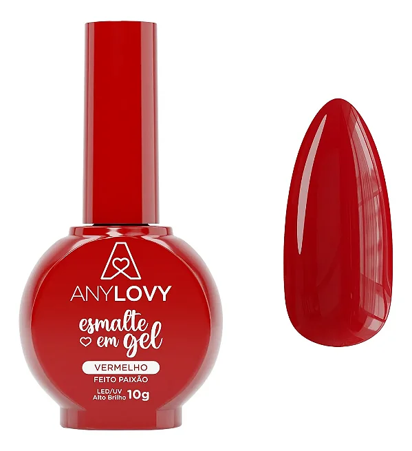 Vermelho Feito Paixão 10g - Esmalte Em Gel Anylovy
