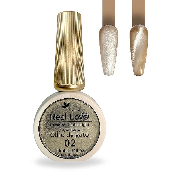 Esmalte em Gel 10ml Refletivo Glitter Olho de Gato 02 - Real Love