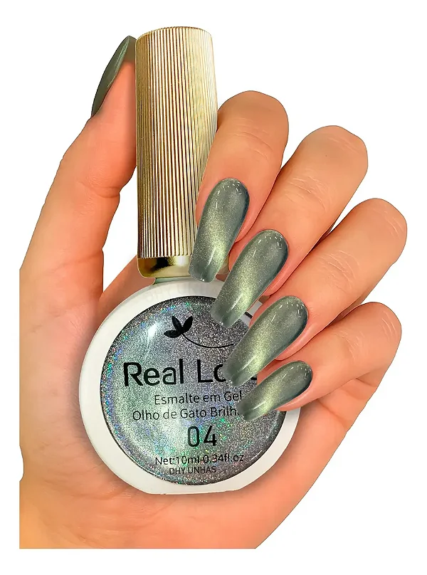 Esmalte em Gel 10ml Refletivo Glitter Olho de Gato 04