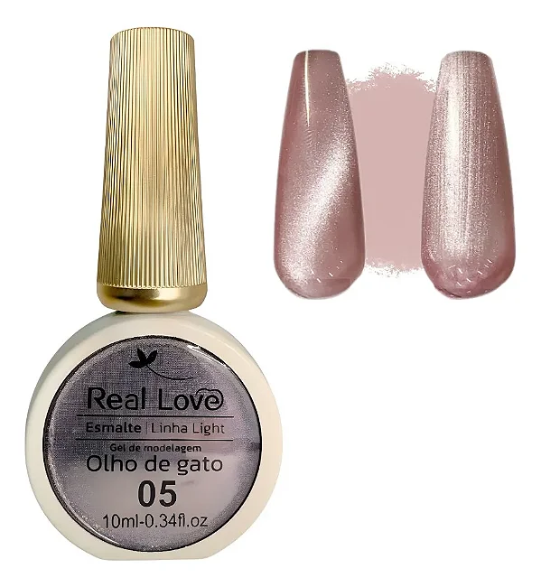 Esmalte Em Gel 10ml - Olho De Gato Brilhante 05 - Real Love