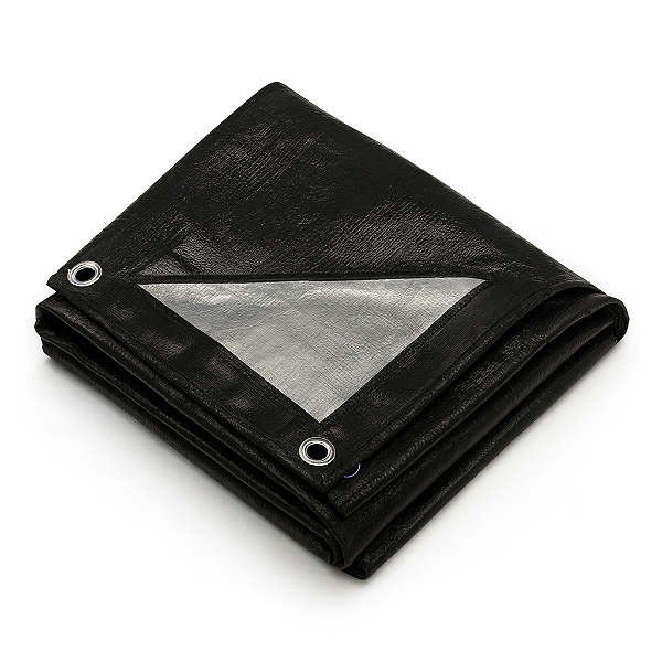 Lona multiuso Impermeável 1x2 310 | Preto e Prata