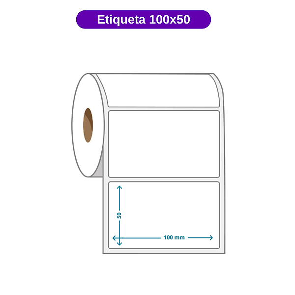 1 Rolo Etiqueta 100x50 - Térmica