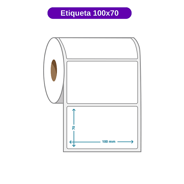 1 Rolo Etiqueta 100x70 - Térmica