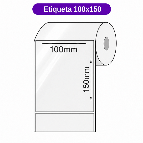 Rolo Etiqueta 100x150 - Couchê