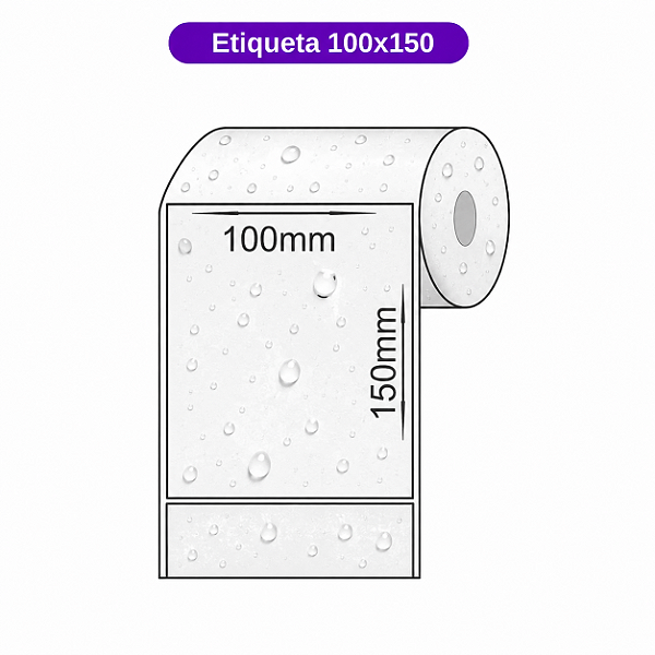 Rolo Etiqueta 100x150 - BOPP