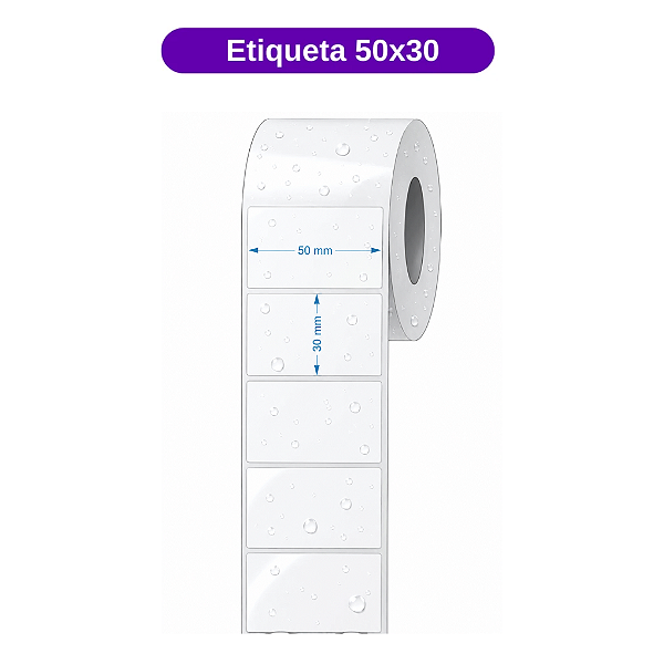Rolo Etiqueta 50x30 - BOPP