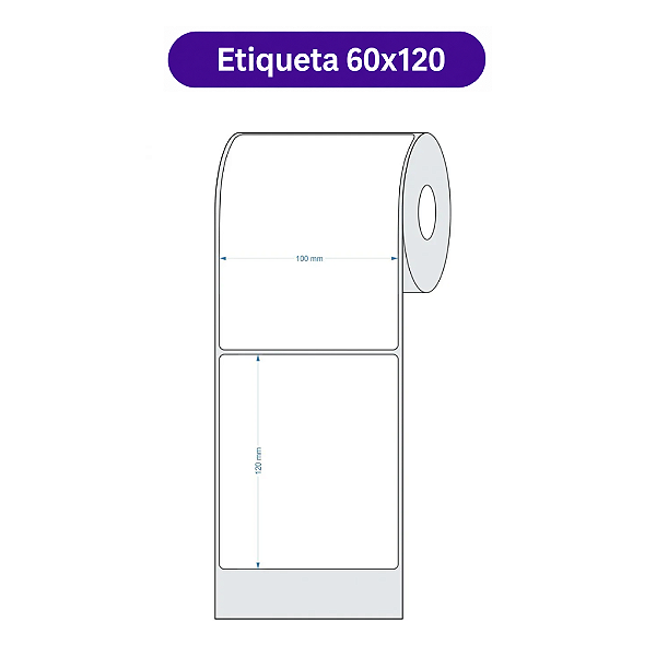 Rolo Etiqueta 60X120 Térmica