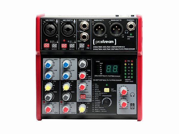 Mixer de áudio 2 Canais MIXER-GO Prostream