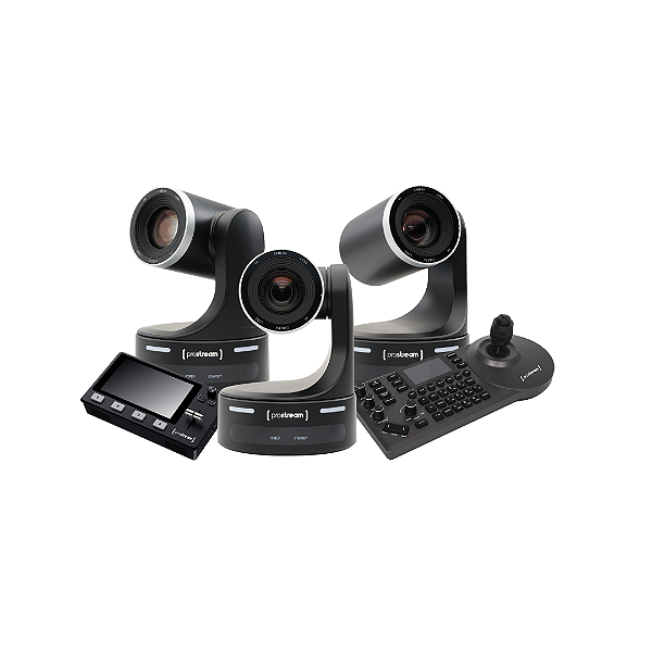 KIT COM 3 PTZ20GO + CONTROLLER GO II + SWITCHER SW4H-GO