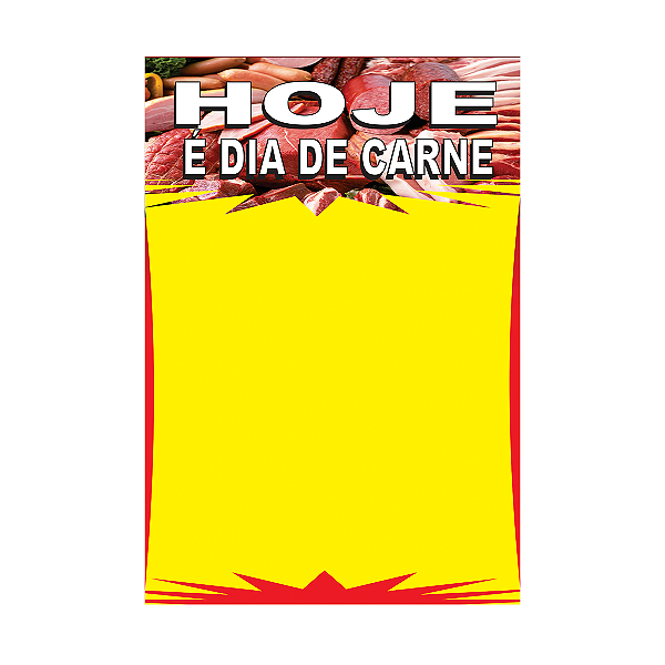 CARTAZ HOJE E DIA DE CARNE 42X60 MD2 COM 50 FOLHAS