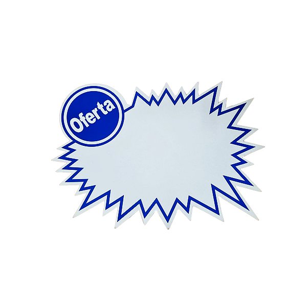 SPLASH AZUL E BRANCO COM OFERTA SEM ABA 33X45 COM 100 UNIDADES