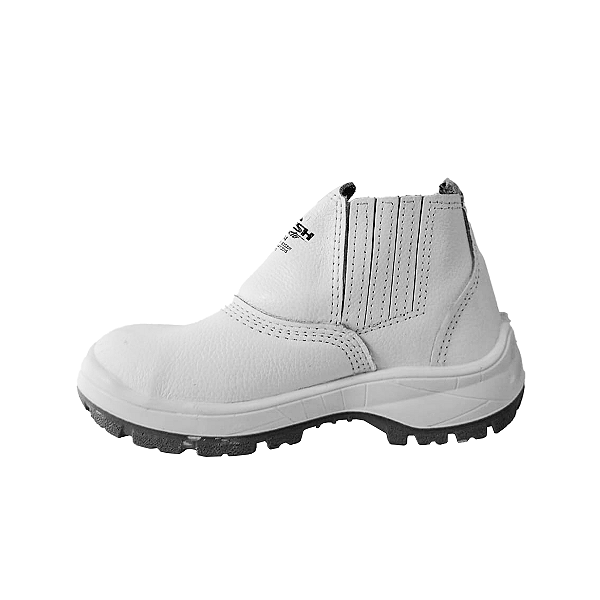 BOTINA BIDENSIDADE BRANCA BICO PVC CA 33734 KADESH