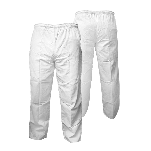 CALCA BRIM PESADO BRANCA UNIFORME PROFISSIONAL