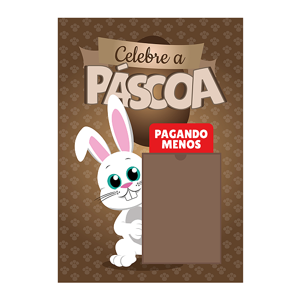 BANNER CELEBRE A PASCOA 100X70 COM BOLSA PARA CARTAZ 30X42
