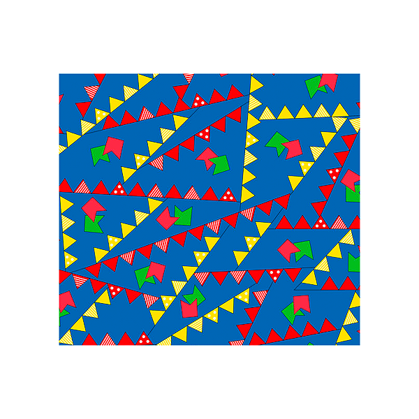 TNT ESTAMPADO BANDEIRINHA JUNINA AZUL ROLO 50 MT