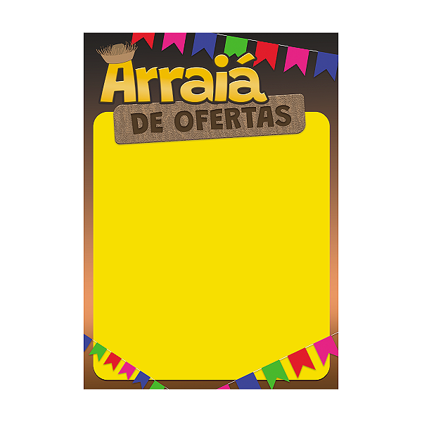PLACA REUTILIZAVEL OFERTA JUNINA 30X42 PS 2MM
