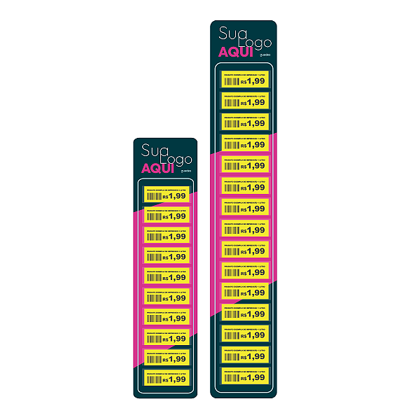 PORTA ETIQUETA EM PVC PARA GELADEIRA E FREEZER MODELO 1