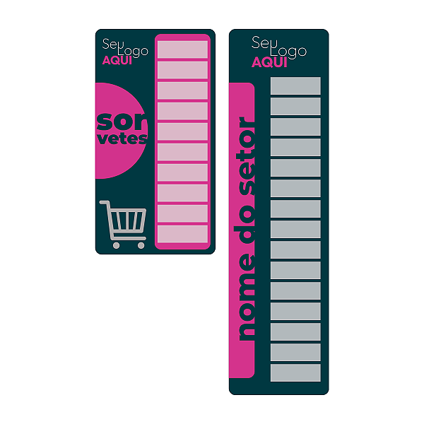 PORTA ETIQUETA EM PVC PARA GELADEIRA E FREEZER 10 POSICOES MODELO 2