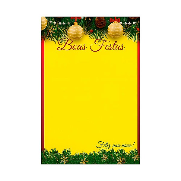 CARTAZ BOAS FESTAS 42X60 COM 50 FOLHAS