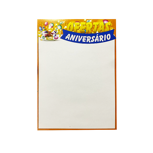 CARTAZ ANIVERSARIO 15X21 MD2 C/ 100 folhas