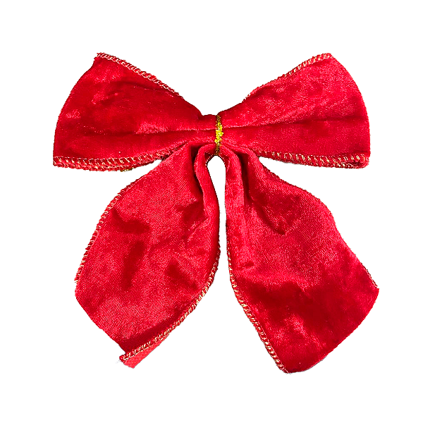 LACO NATAL DE VELUDO VERMELHO BRILHO LUXO 10X12