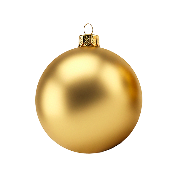 BOLA DE NATAL 12 CM DOURADA UNIDADE