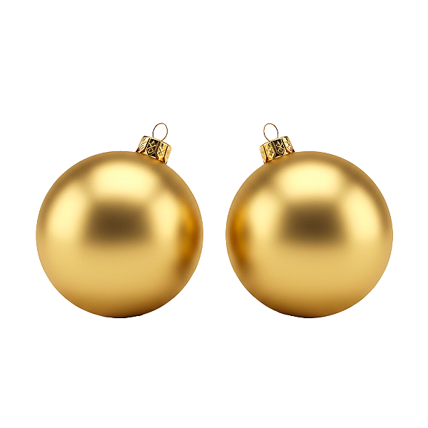 BOLA DE NATAL 8CM DOURADA C/ 3