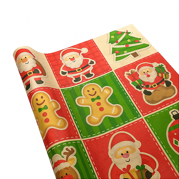 TNT BRANCO ESTAMPADO NATAL ANIMADO 10 METROS