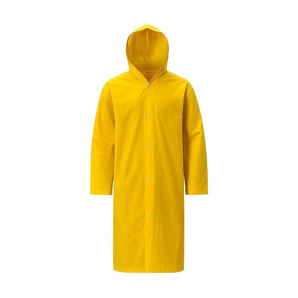 CAPA DE CHUVA PVC COM FORRO AMARELA (CA 39308)