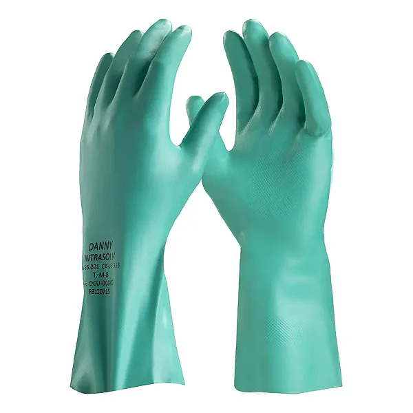 LUVA NITRASOLV COM FORRO VERDE CA 25313 DANNY