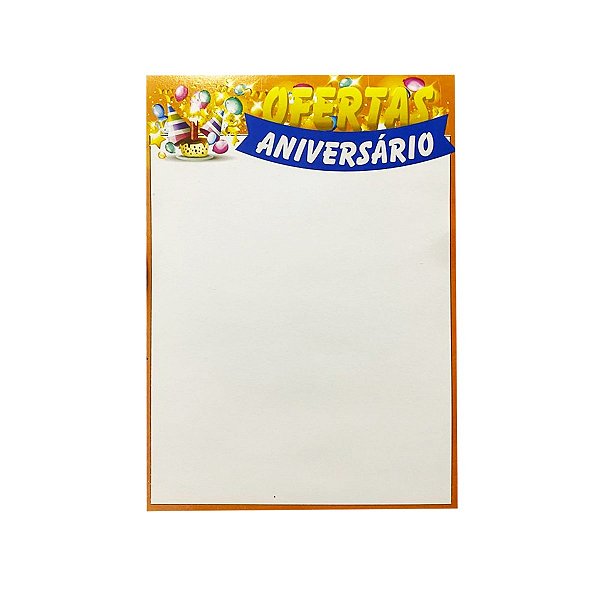 CARTAZ ANIVERSARIO C/ 100 FLS